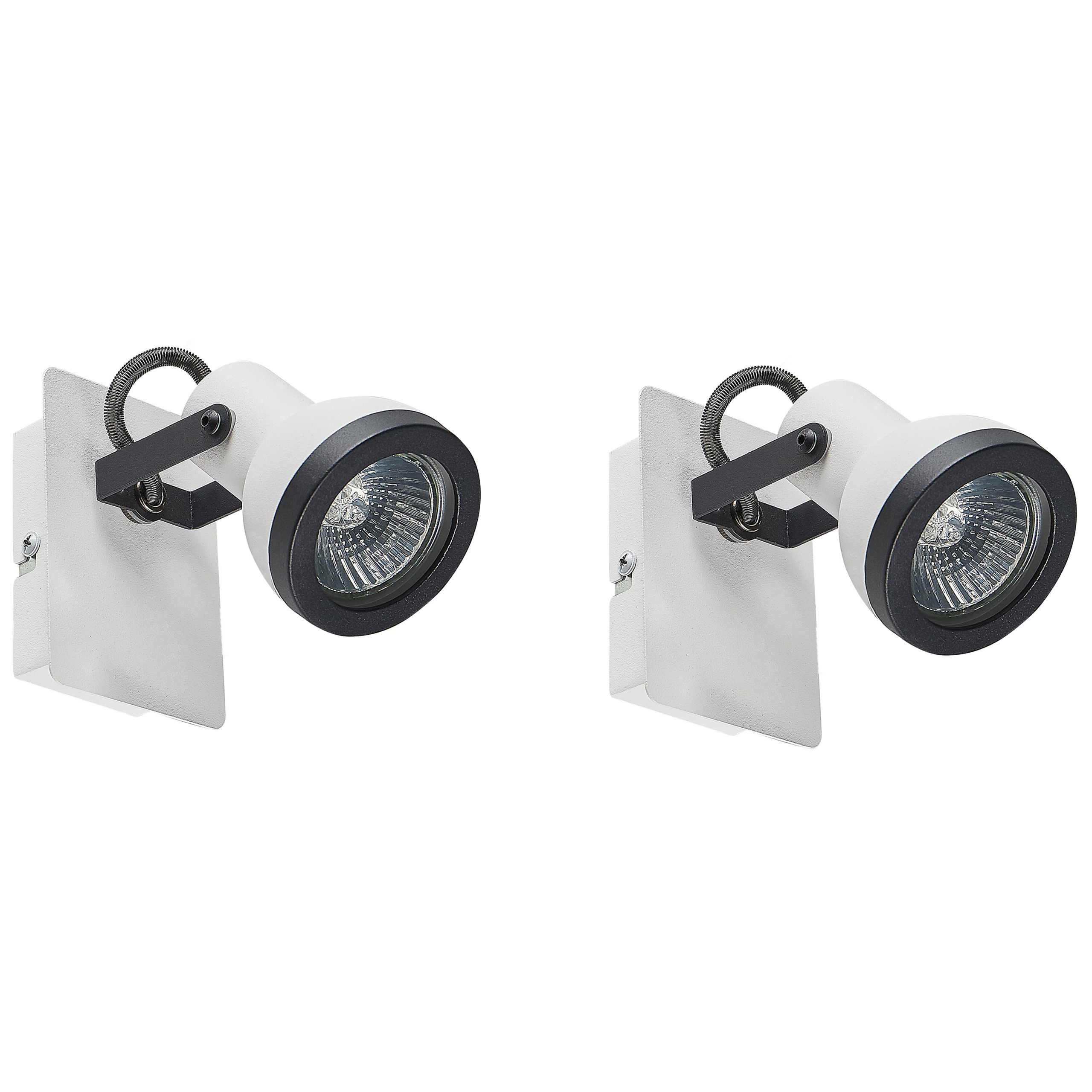 Set med 2 spotlightlampor BARO Justerbar Metall Vit
