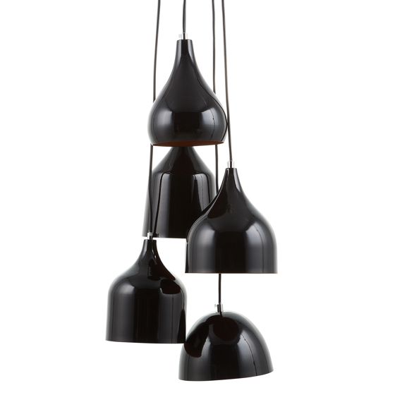 Pendellampa SAVIO Metall Svart Guldbrun
