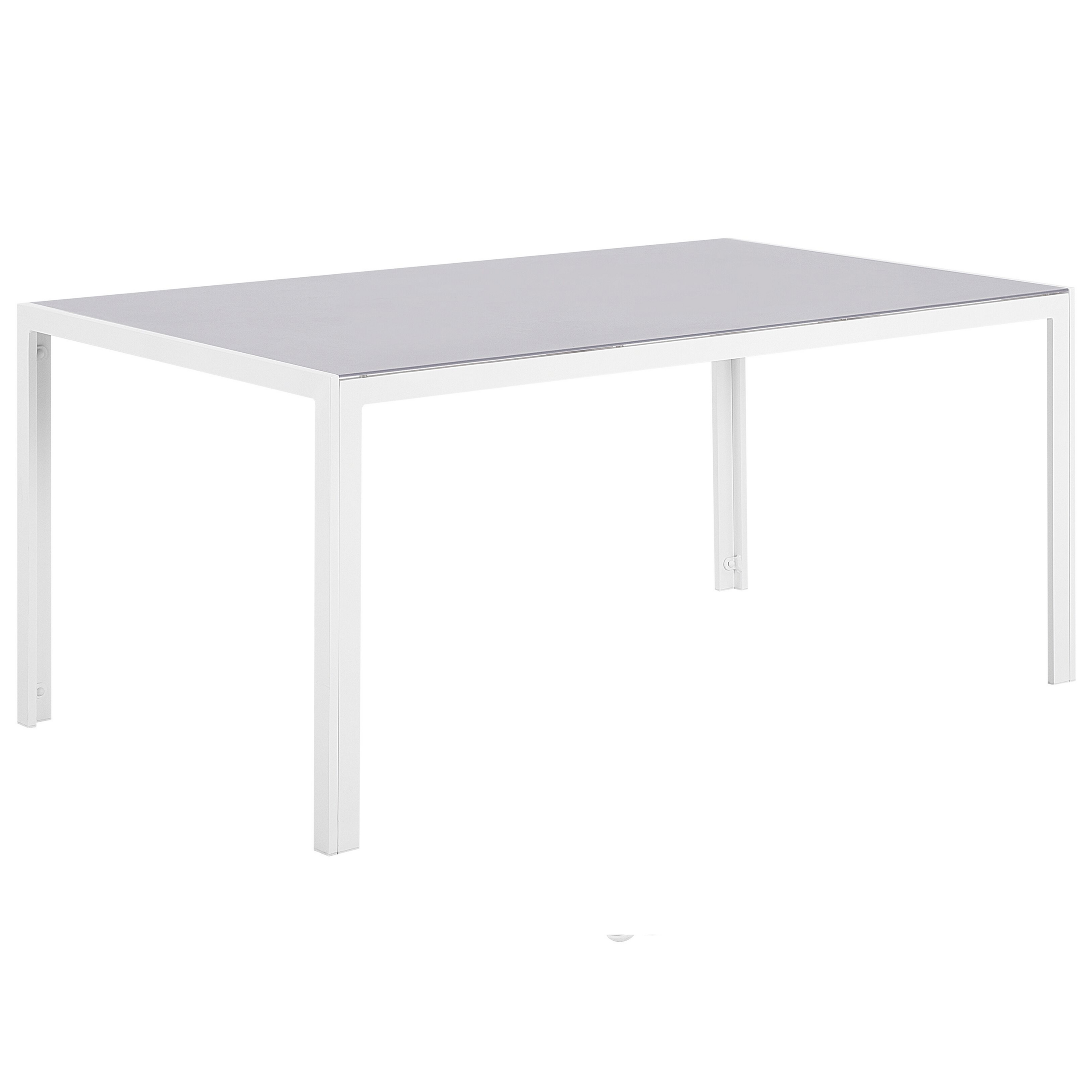 Trädgårdsmatbord CATANIA 160 cm 91 cm Glas Grå