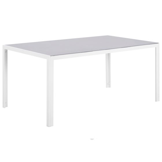 Trädgårdsmatbord CATANIA 160 cm 91 cm Glas Grå