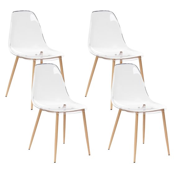 Set med 4 matstolar TAKILMA Transparent