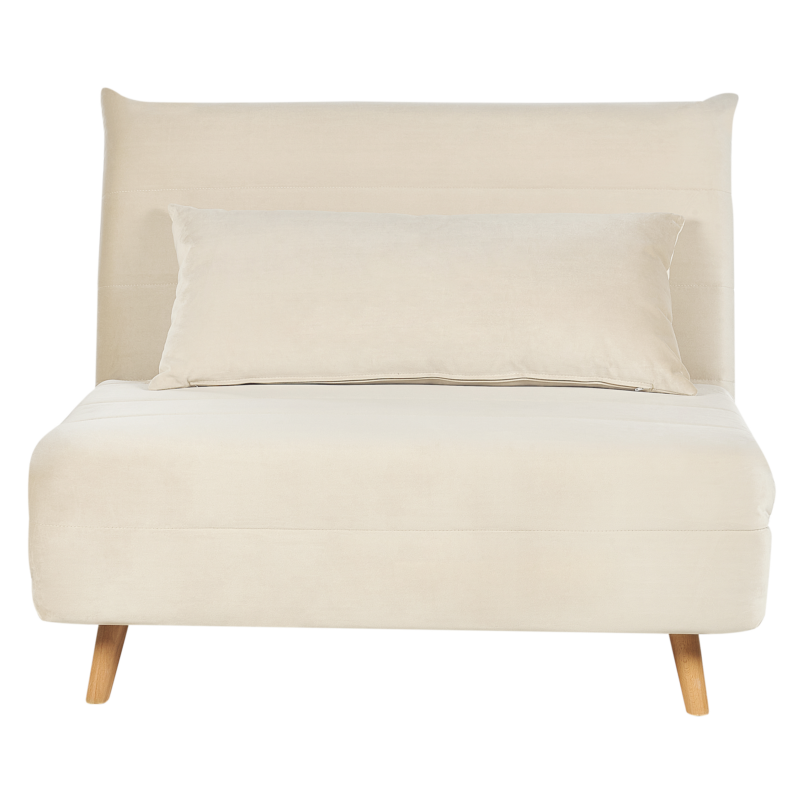 Enkel bäddsoffa SETTEN Sammet Ljusbeige