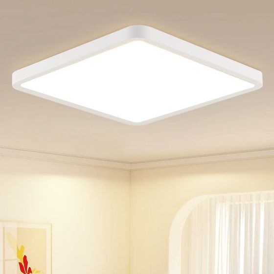 NETTLIFE platt LED-taklampa - 23 cm 18 W Vit fyrkantig kökslampa för badrum, sovrum, 4000K