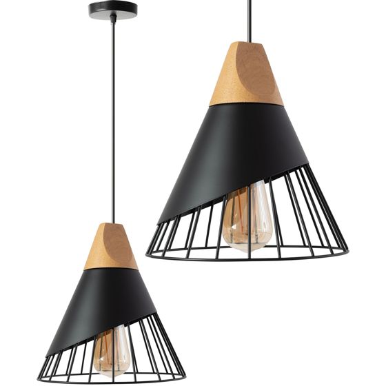 TOOLIGHT hängande taklampa APP223-1CP Svart 25,5x25x90cm