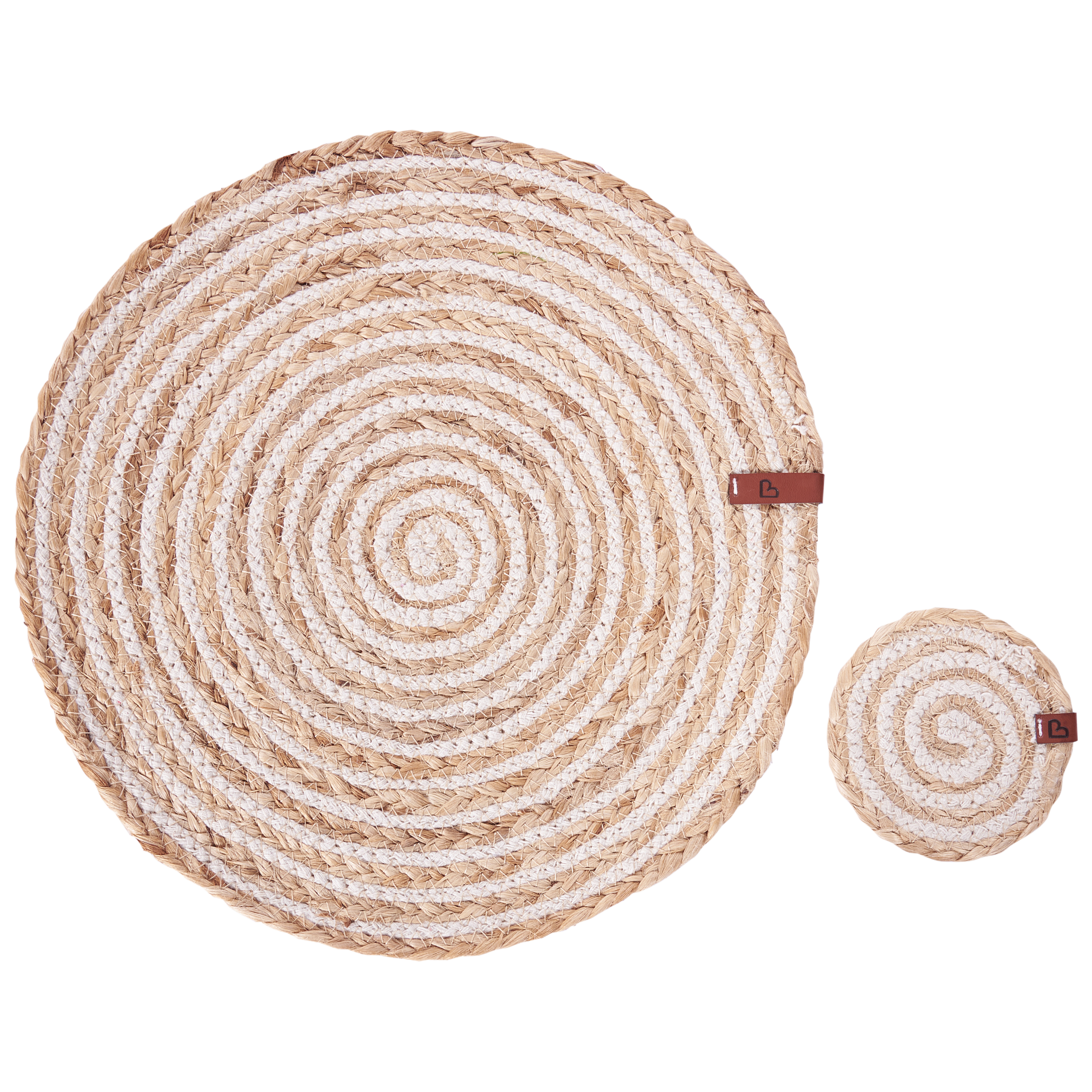 Bordstabletter och glasunderlägg 12-pack QUININE Jute Naturlig