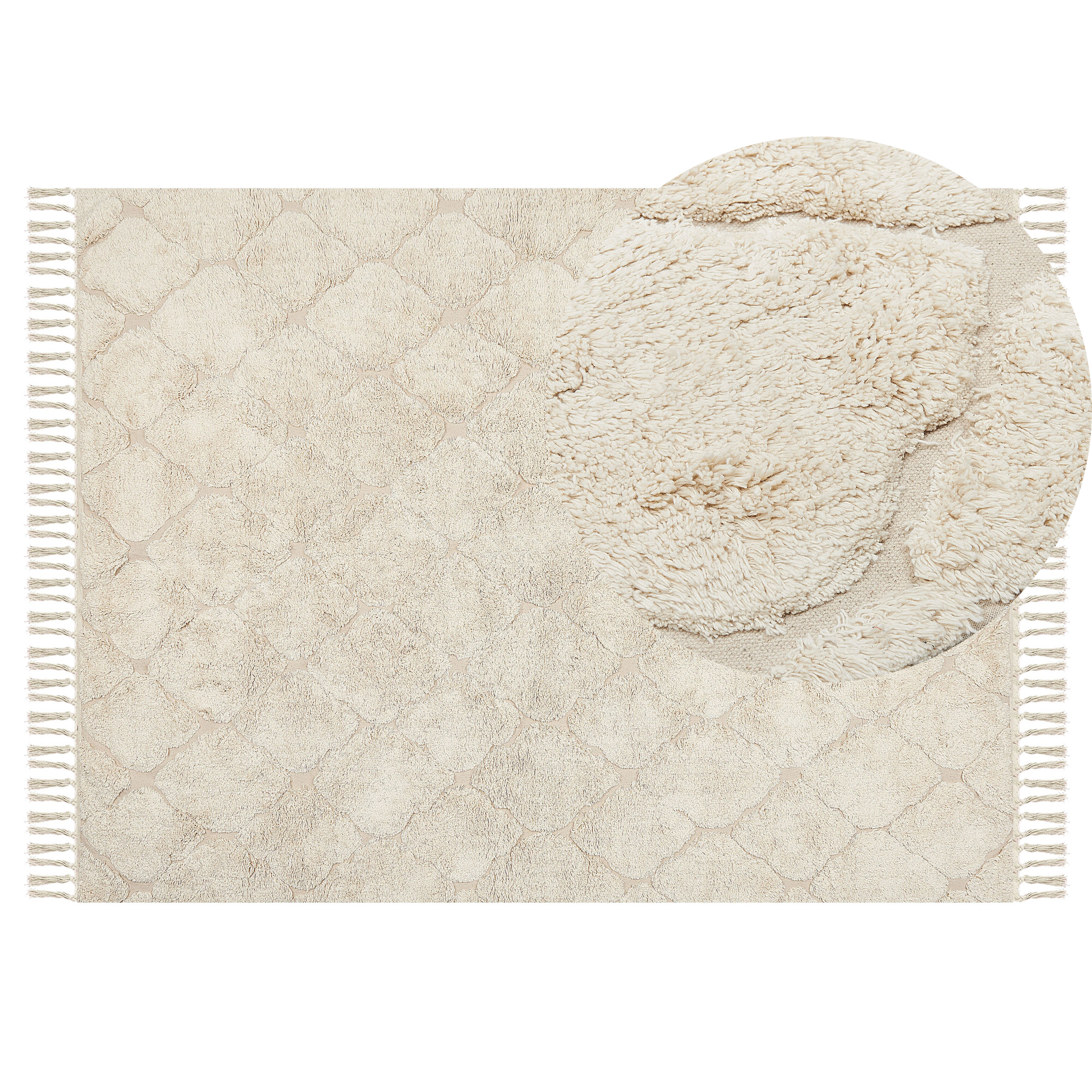 Matta SILCHAR Beige 140 x 200 cm Bomull
