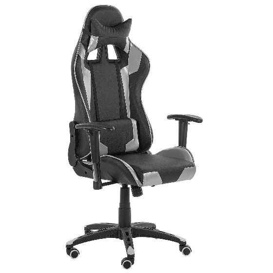 Gamingstol KNIGHT Konstläder Silver