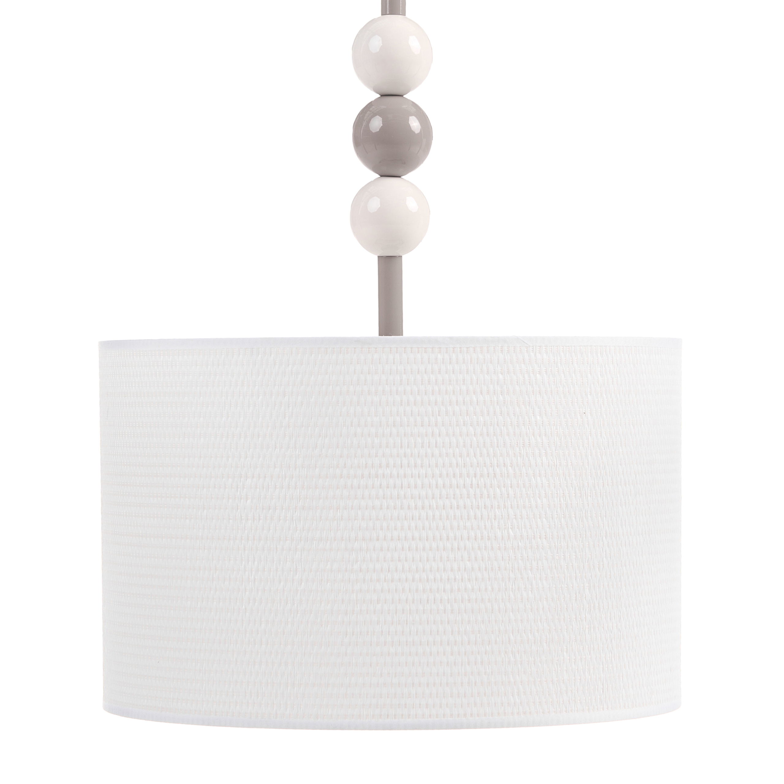 Pendellampa LOKY Metall Vit/ Beige