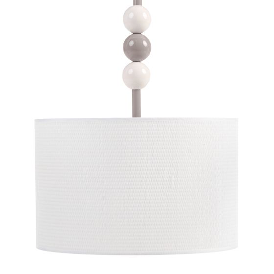 Pendellampa LOKY Metall Vit/ Beige