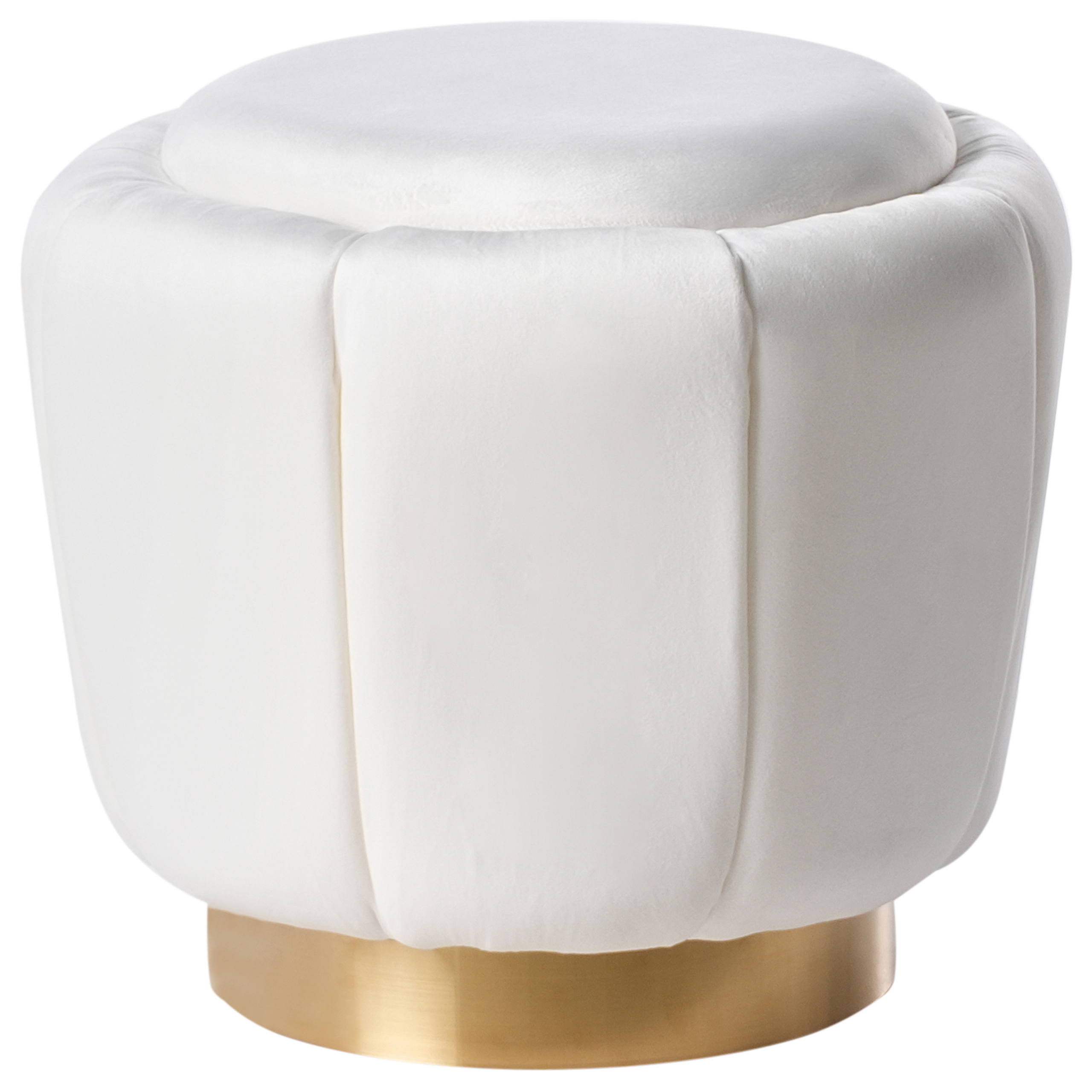 Sittpuff IRVING Sammet Vit