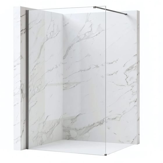 REA Duschvägg Flexi Transparent 100 Titan, 120x100x195cm