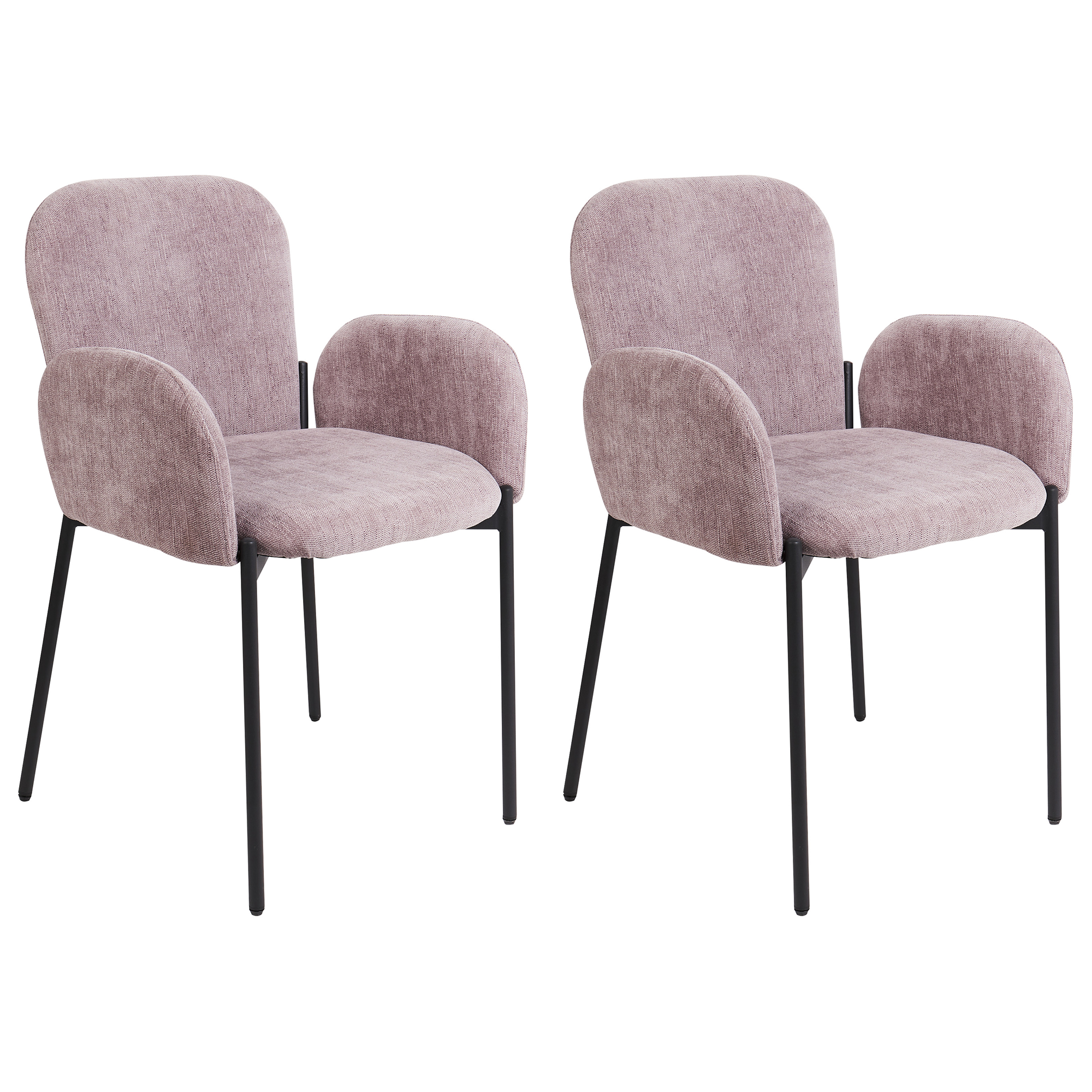 Set med 2 matstolar ALBEE Rosa