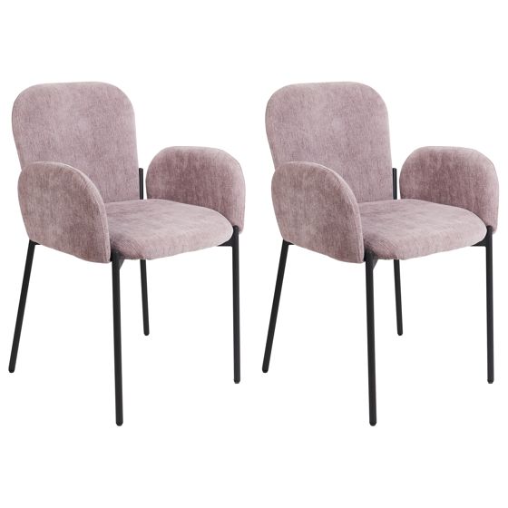 Set med 2 matstolar ALBEE Rosa