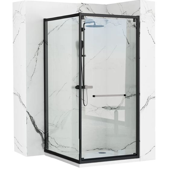 REA Duschkabin SPACE IN 80x100 Svart, 80x100x195cm
