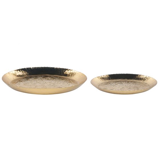 Set med 2 prydnadsfat SADANE Metall Guld