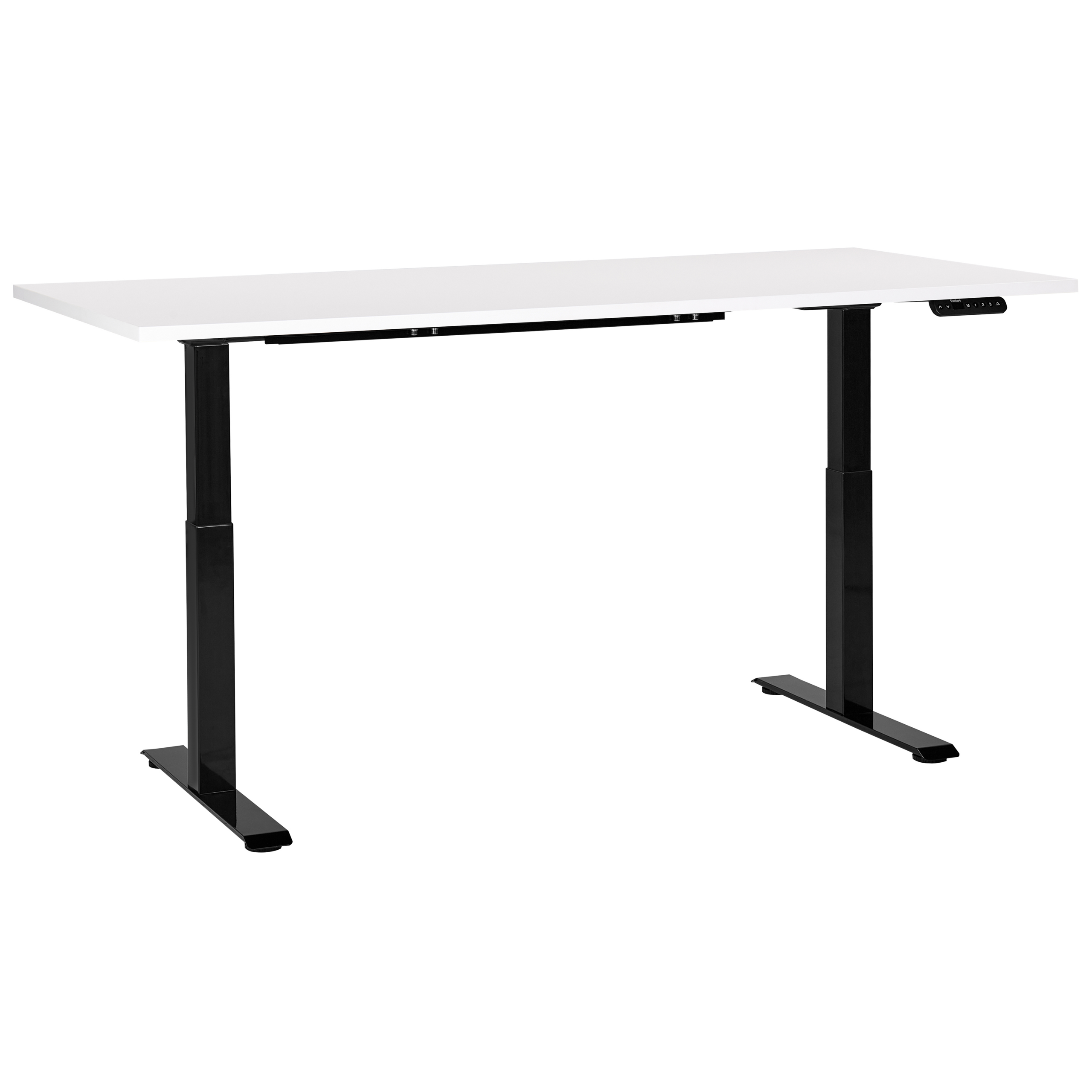 Elektriskt höj- och sänkbart skrivbord DESTINES 180 cm 80 cm Vit/ Svart