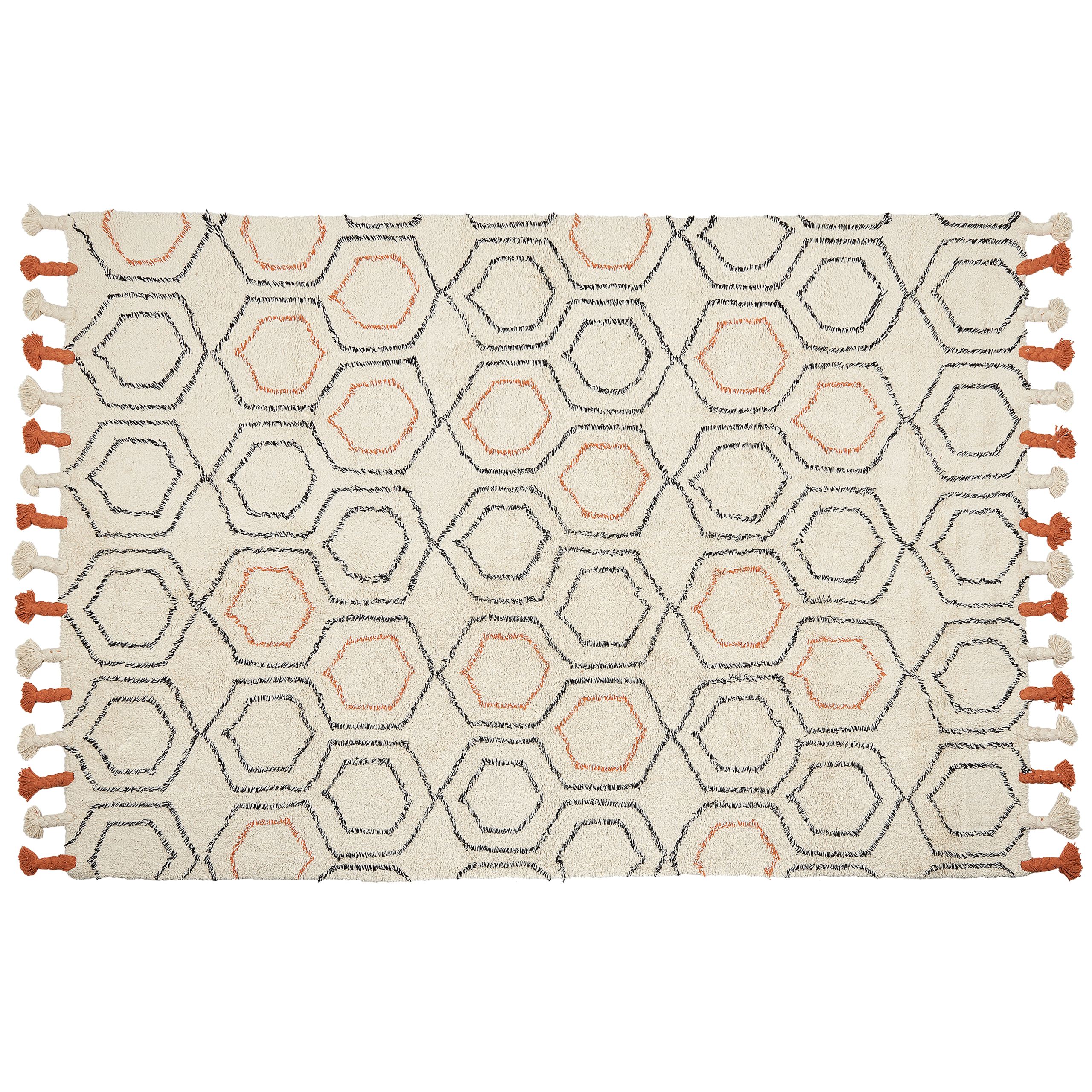 Matta HAJIPUR Beige 160 x 230 cm Bomull