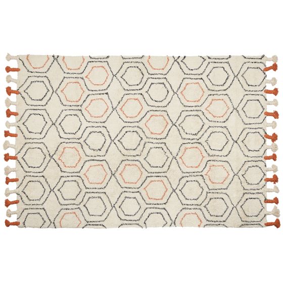 Matta HAJIPUR Beige 160 x 230 cm Bomull