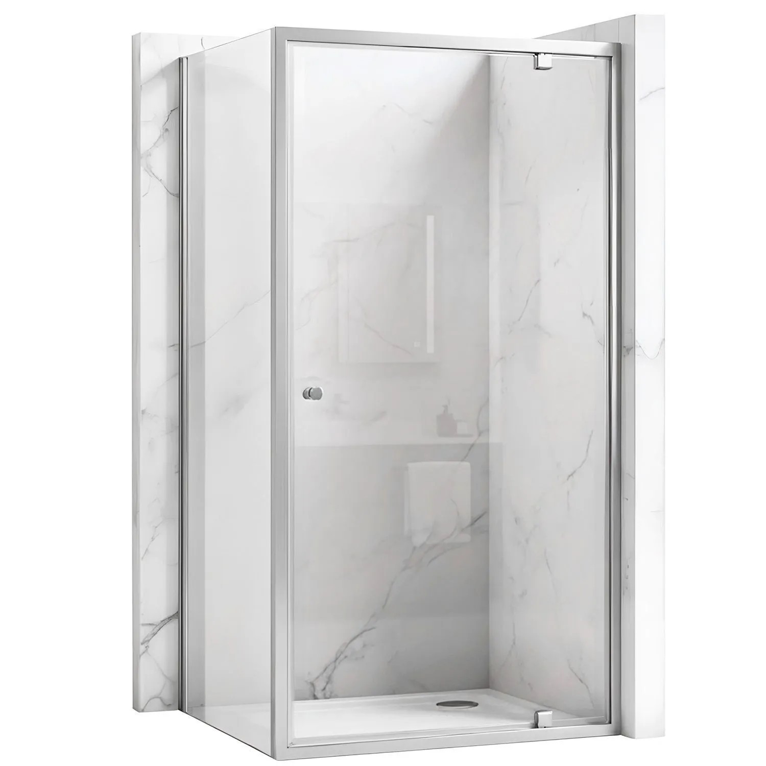 REA Hörnduschkabin Primo Swing 100x90 Krom, 100x90x190cm
