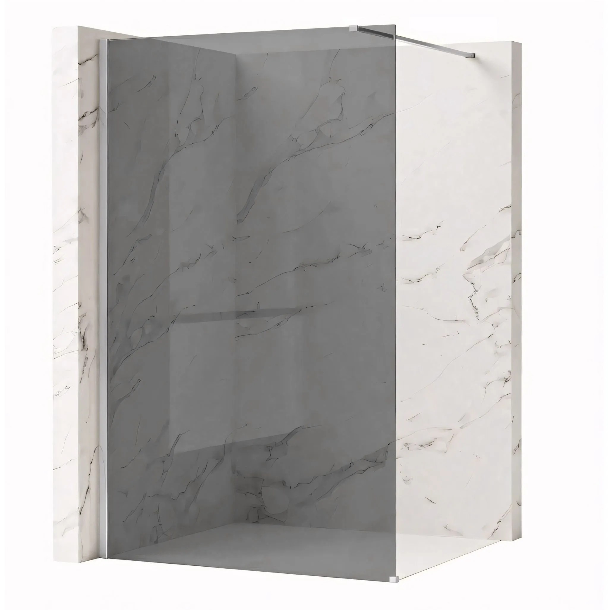 REA Duschvägg Flexi Grey 120 Krom, 120x120x195cm