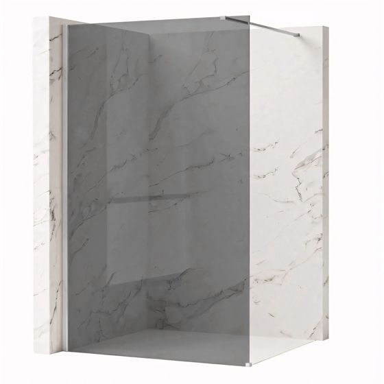 REA Duschvägg Flexi Grey 120 Krom, 120x120x195cm