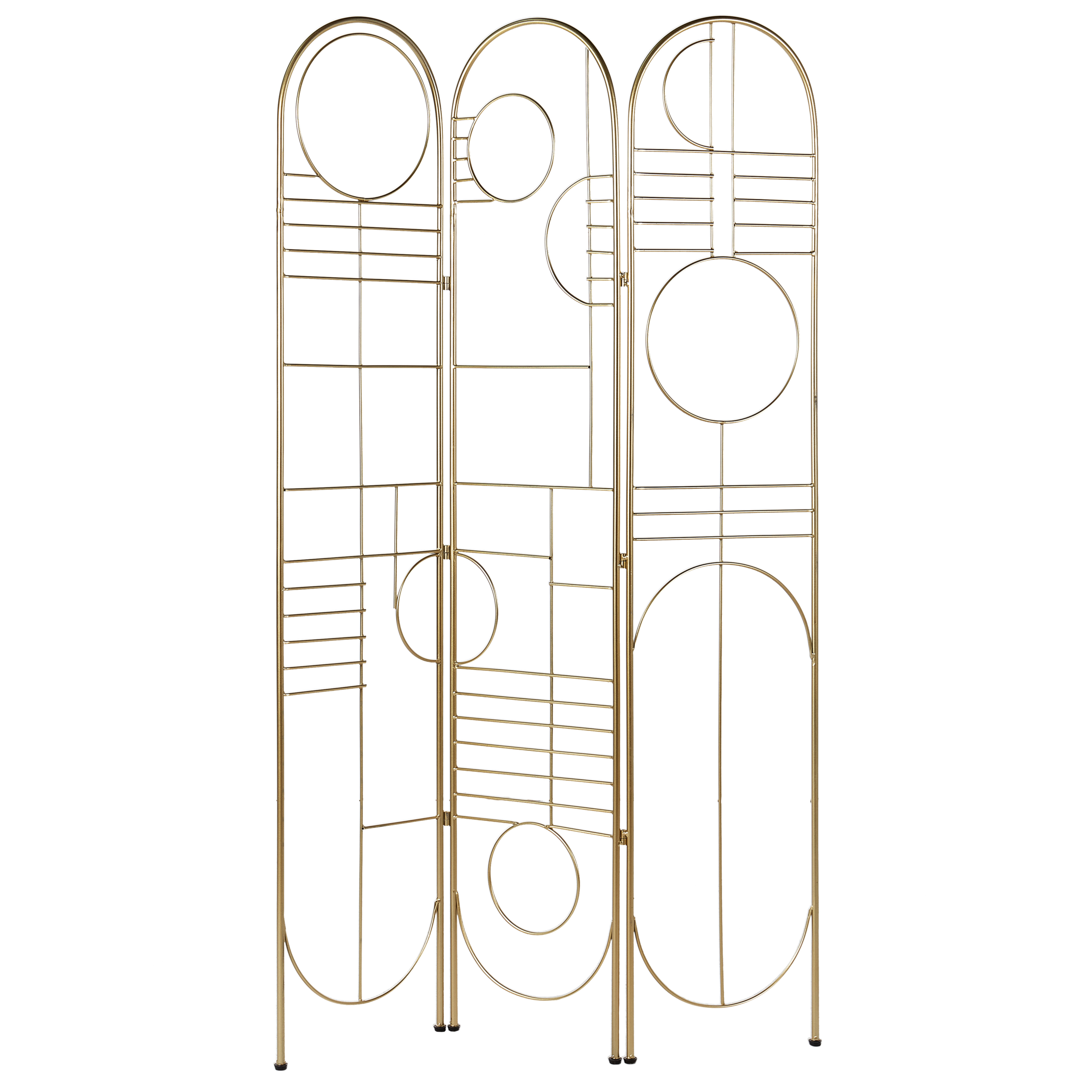 Rumsavdelare med 3 paneler TURANIA 100 cm 170 cm Guld