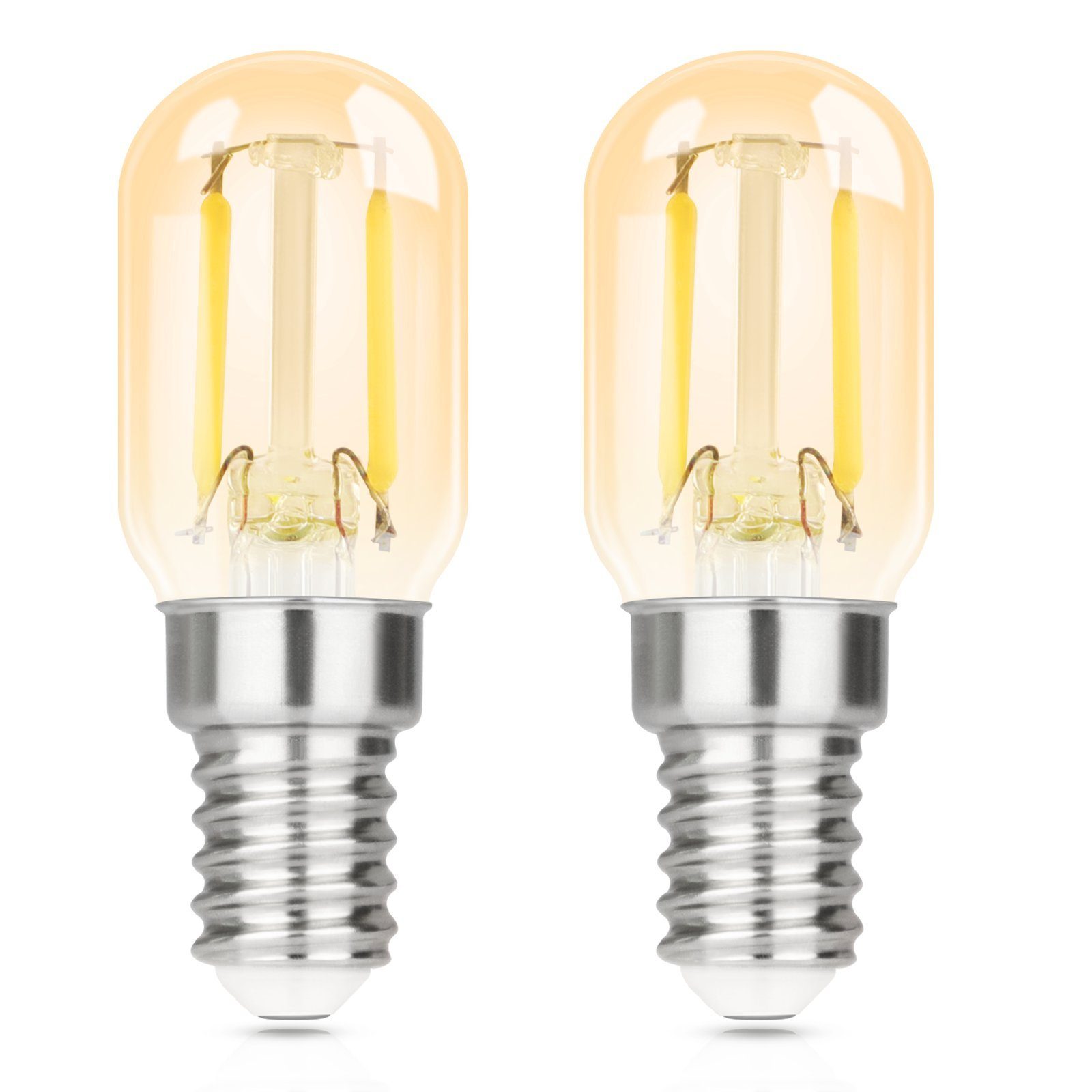 NETTLIFE 2 st E14 LED-lampor, kallvita, T22, Vintage LED 2W, Retro, 6000K, lågenergilampa, E14, ej dimbar
