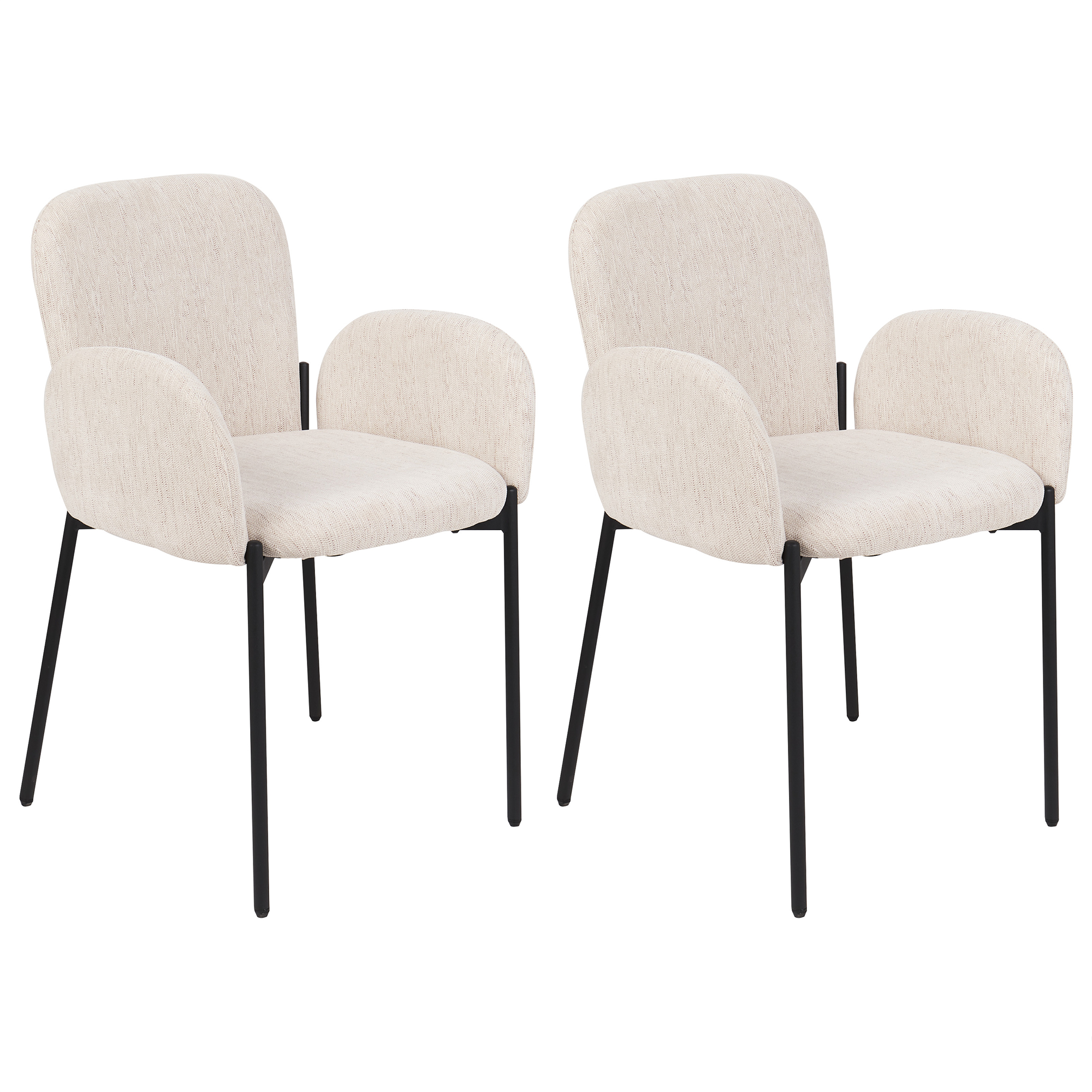 Set med 2 matstolar ALBEE Beige