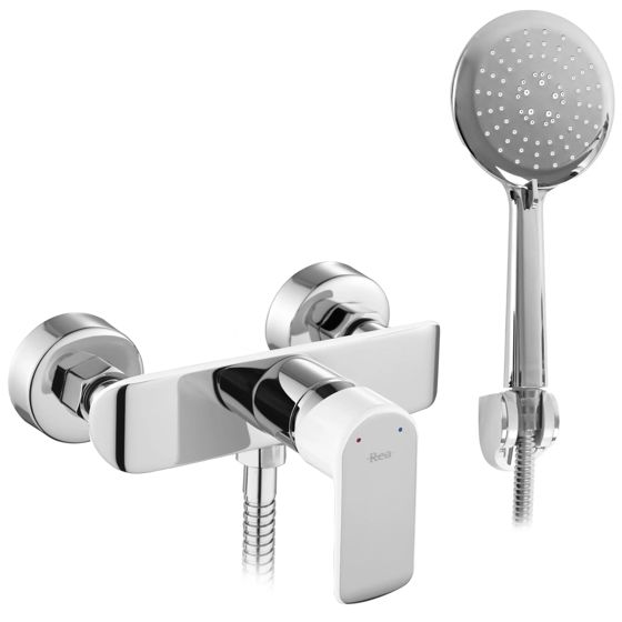 REA Duschblandare Bloom Vit/Silver, 13,5x9,5x9,5cm
