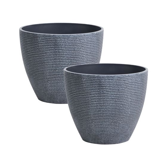 Set med 2 växtkrukor FRITILLARIA 50 cm Grå