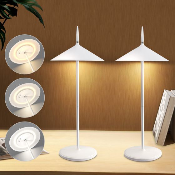 NETTLIFE Batteridriven bordslampa LED - nattlampa, 2 st sladdlösa bordslampor 1800mh A, laddningsbara, touch, dimbara, modern IP44