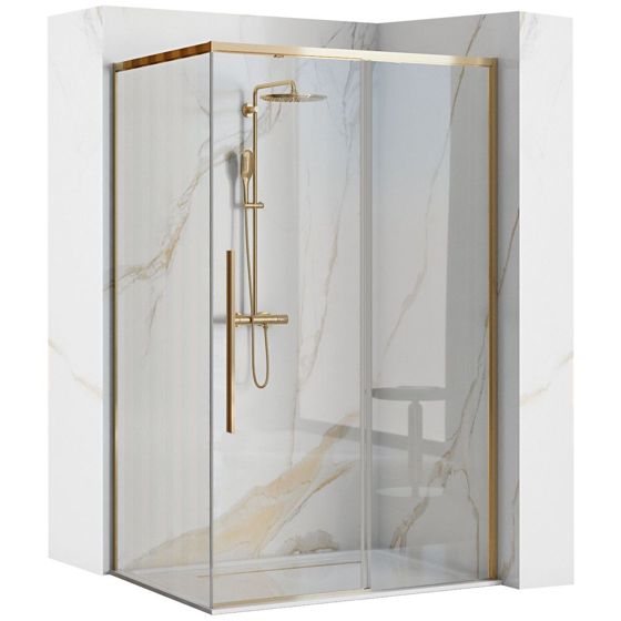 REA Duschkabin SOLAR 80x100 Guld, 80x98,5x195cm