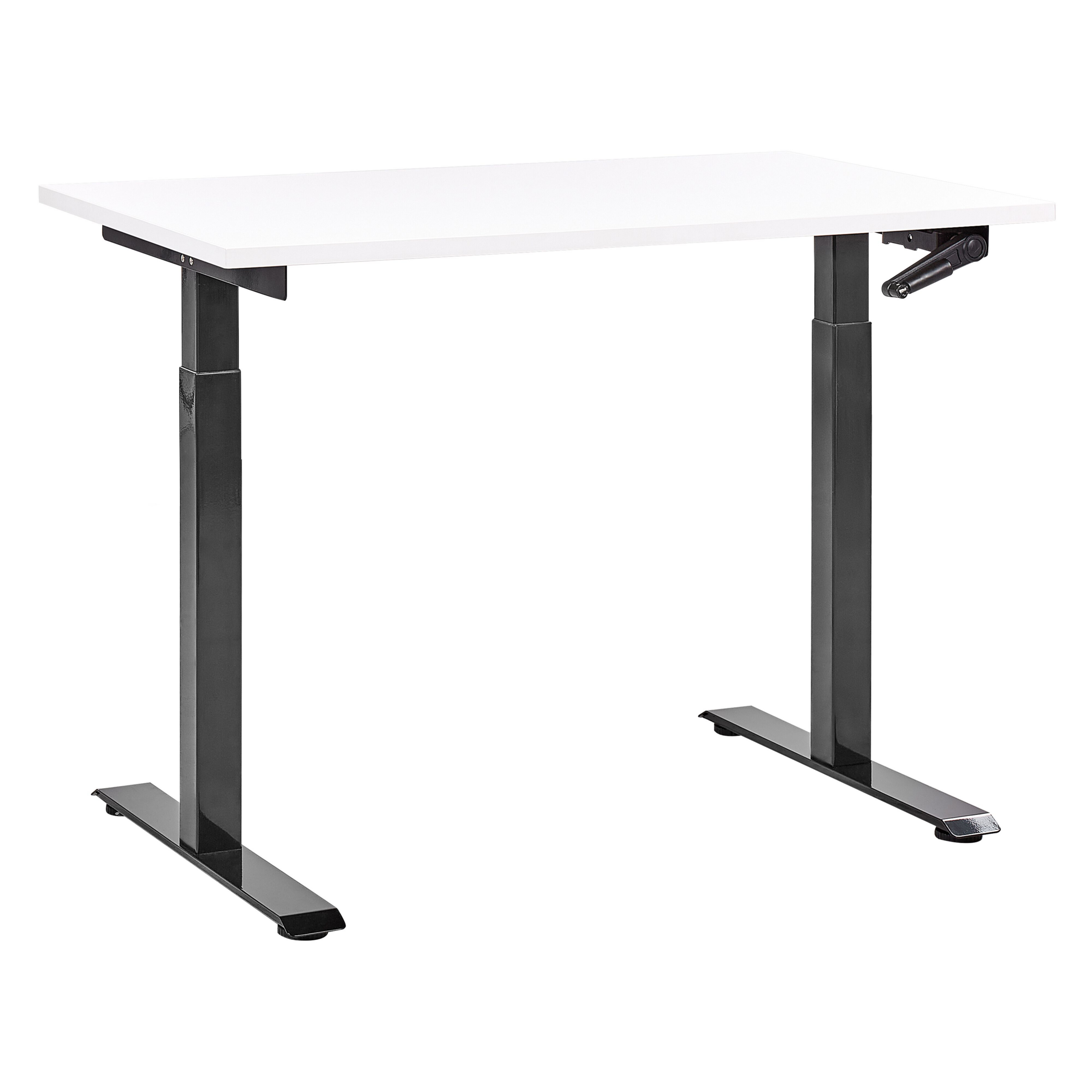 Manuellt höj- och sänkbart skrivbord DESTINES 120 cm 72 cm Vit/ Svart