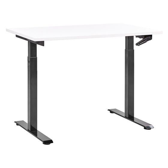 Manuellt höj- och sänkbart skrivbord DESTINES 120 cm 72 cm Vit/ Svart