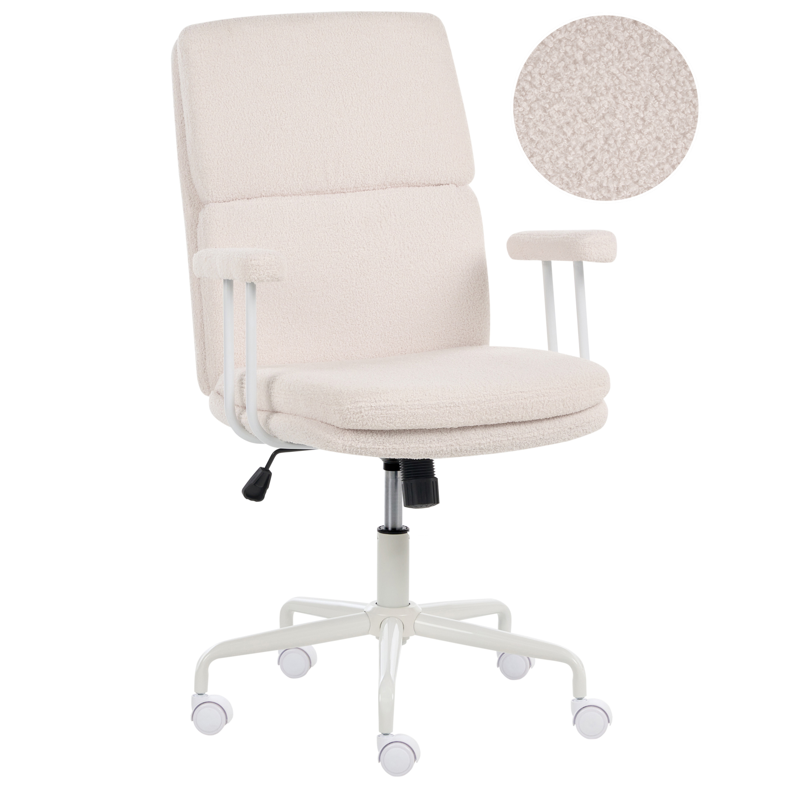 Kontorsstol VERO Bouclé Off-White