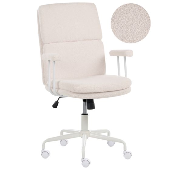 Kontorsstol VERO Bouclé Off-White