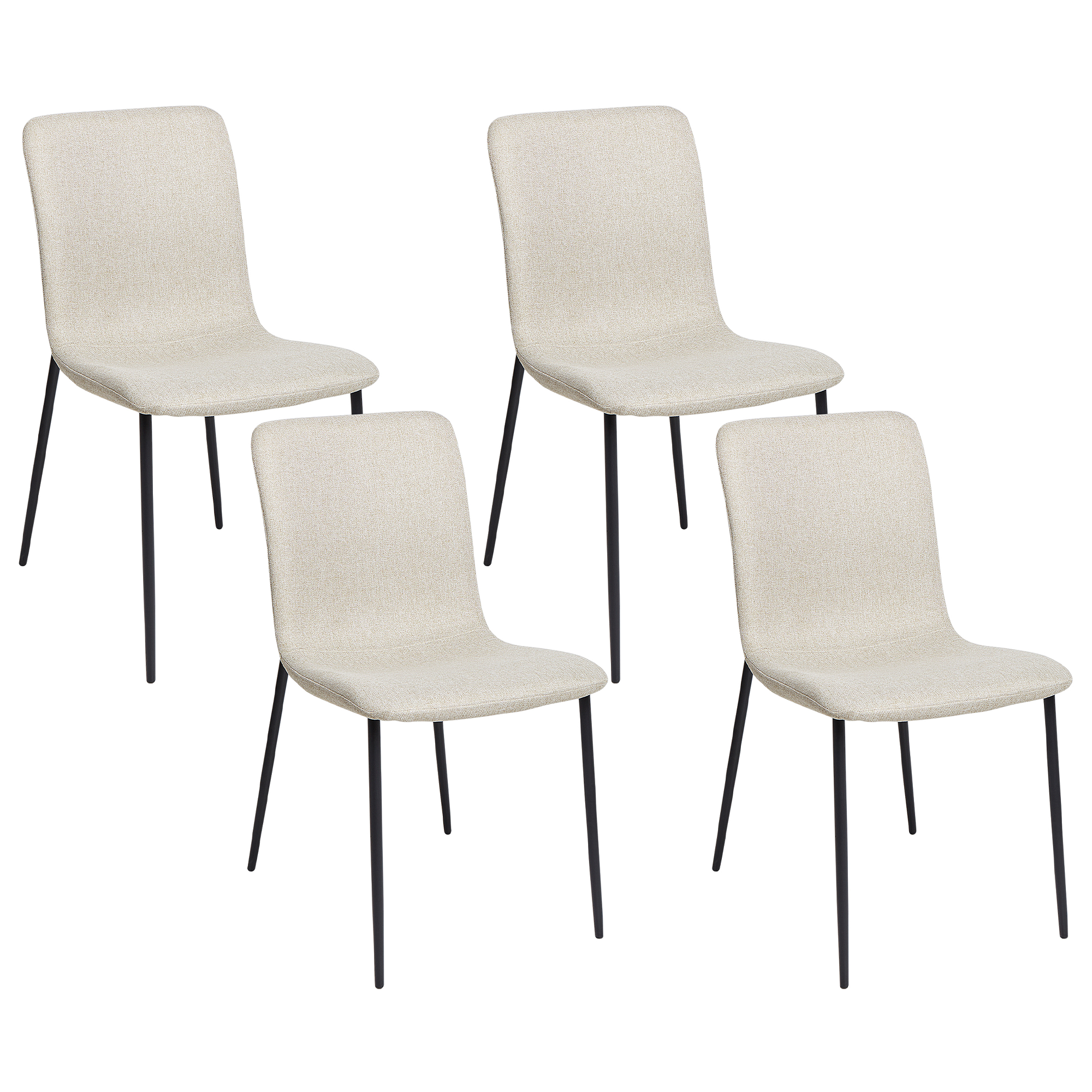 Set med 4 matstolar GLENDIVE Ljusbeige