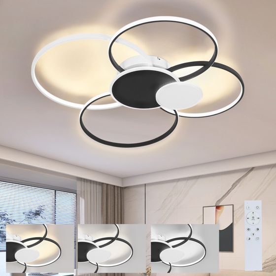 NETTLIFE LED - taklampa, för vardagsrummet - stor, modern vardagsrumslampa, 94 cm, dimbar 72 W