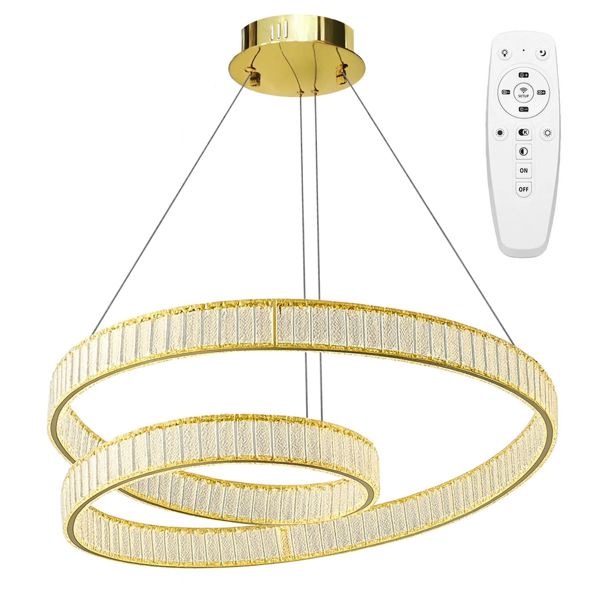 TOOLIGHT hängande taklampa APP1767-CP LED Guld 58x58x100cm