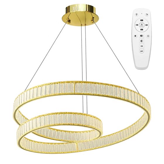 TOOLIGHT hängande taklampa APP1767-CP LED Guld 58x58x100cm