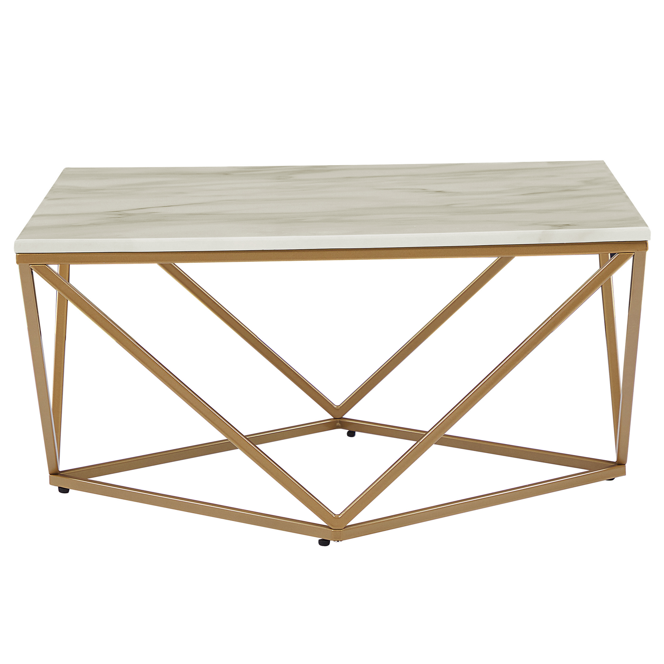 Soffbord MALIBU Marmor/ Guld