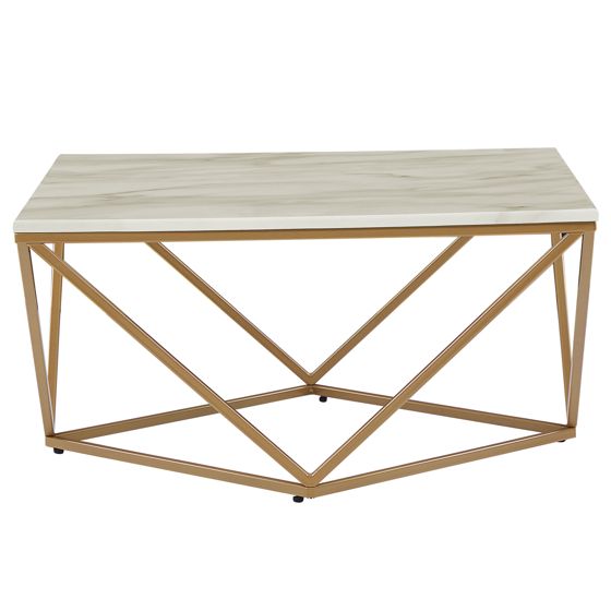 Soffbord MALIBU Marmor/ Guld
