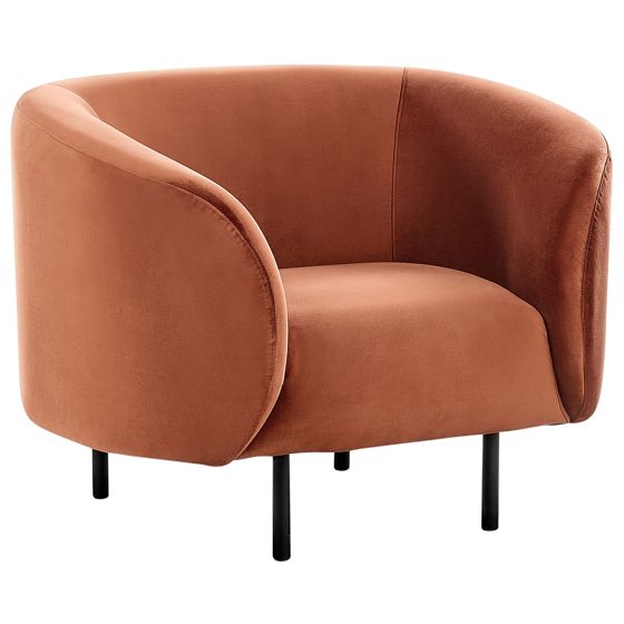 Fåtölj LOEN Sammet Orange