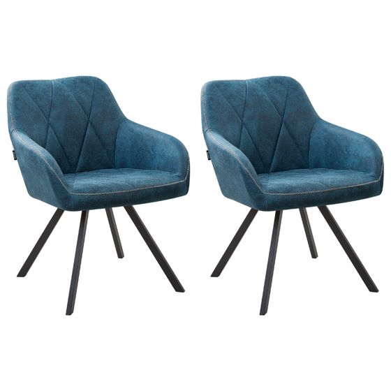 Set med 2 matstolar MONEE Blågrön