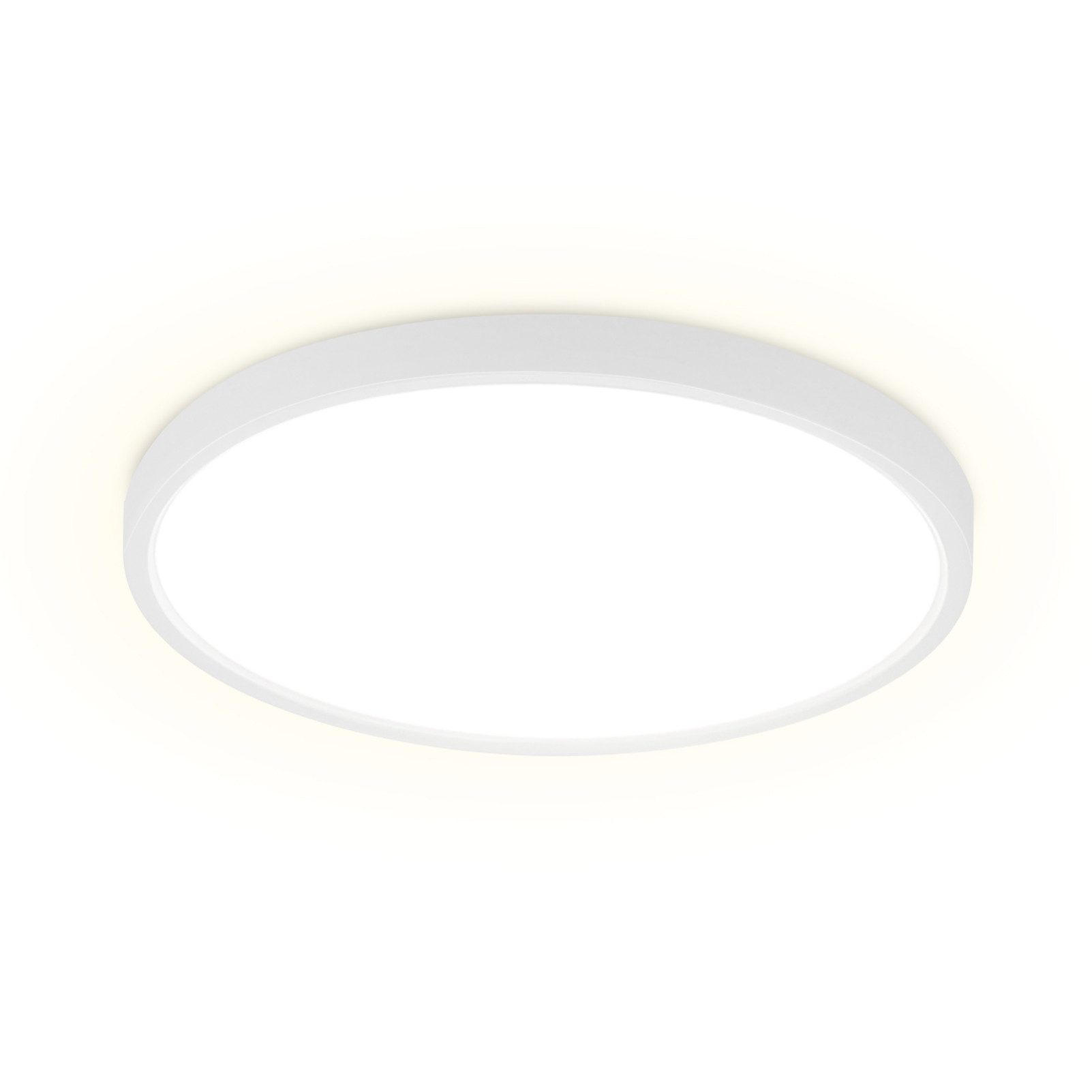 NETTLIFE rund LED-taklampa 18W modern 23 cm neutralvit platt IP44 badrumslampa för sovrum kök hall