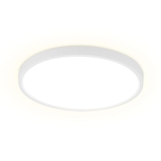 NETTLIFE rund LED-taklampa 18W modern 23 cm neutralvit platt IP44 badrumslampa för sovrum kök hall