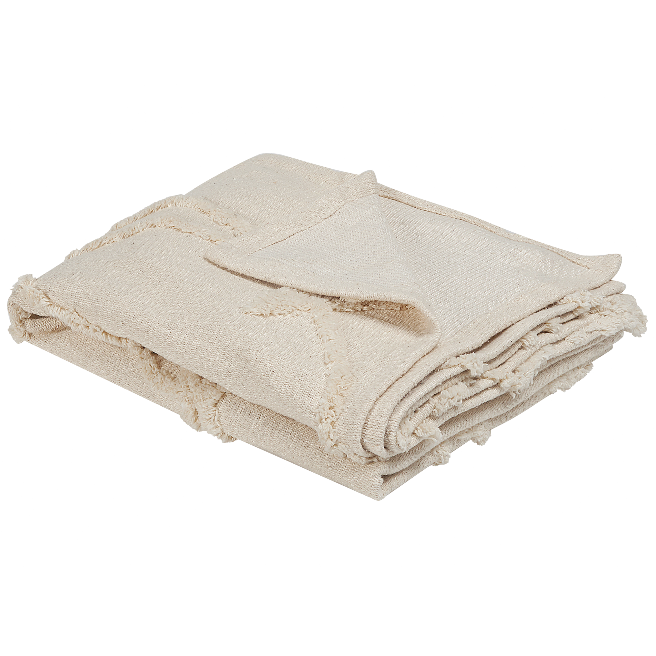 Pläd ACACIA Bomull 130 x 160 cm Beige
