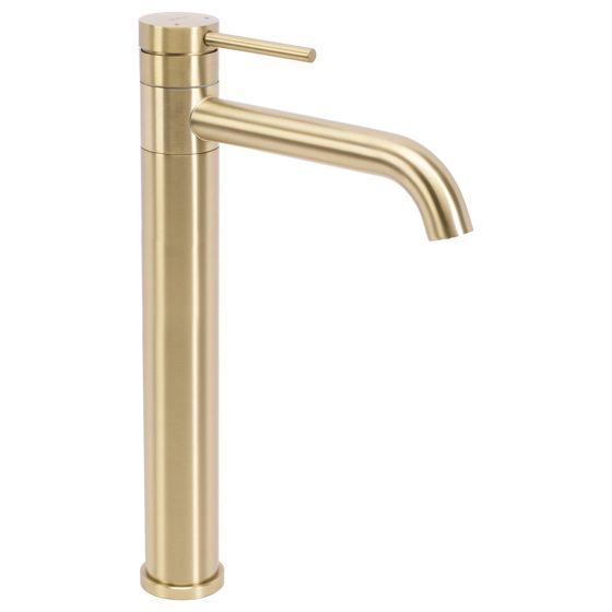 REA Tvättställsblandare LUNGIS Hög Borstat Guld, 16,5x5,2x34,5cm