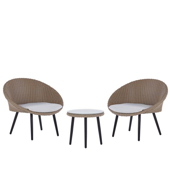 Caféset med kuddar ORTIGIA Konstrotting Beige Ljusbeige