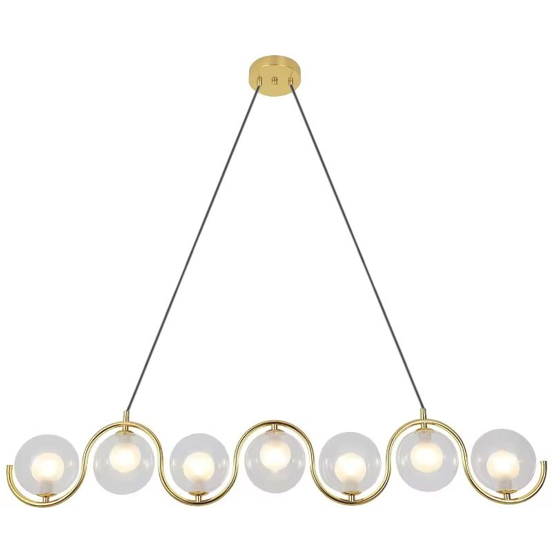 TOOLIGHT hängande taklampa APP1441-7CP Guld 109x12x16cm